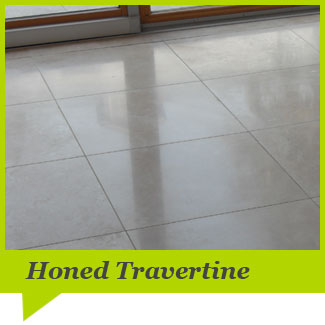 A honed Travertone floor